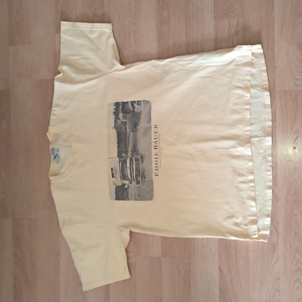 Vtg Eddie Bauer Graphic Crewneck Short Sleeve T-Shirt XL Made in Canada